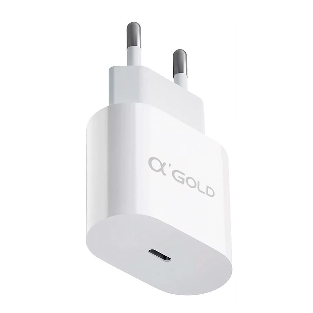 Carregador Fonte Adaptador de Energia Tipo-C de Carregamento Rápido 30W 6.1a A‘GOLD