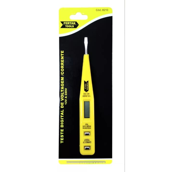 Teste Digital Volt / Corrente 12V - 250V  Fertak Cód. 8210