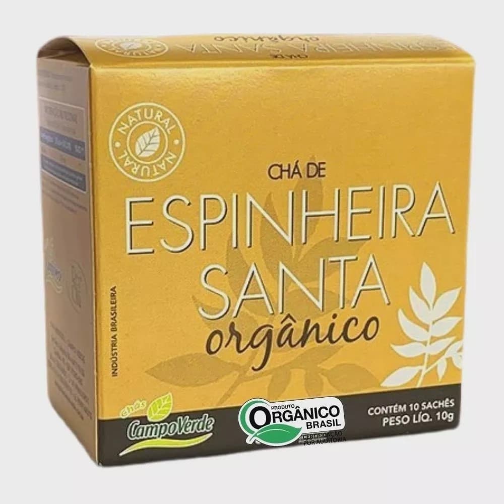 Chá Espinheira Santa Orgânico Campo Verde 10 Sachês