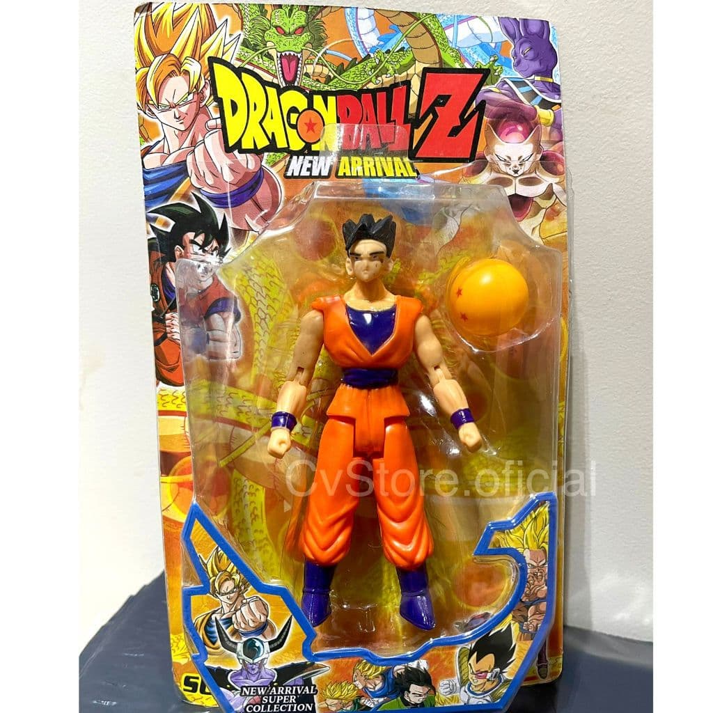 Kit Boneco Son Gohan + Esfera Do Dragão Dragon Ball Z Articulado Aventureiro Personagem Dbz Anime Herói Colecionador