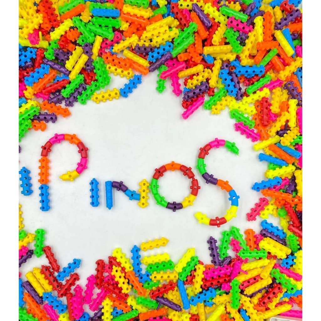 Blocos de Montar 100 / 200 / 500 peças Pinos Encantados blocos de encaixe colorido  Brinqudo educativo