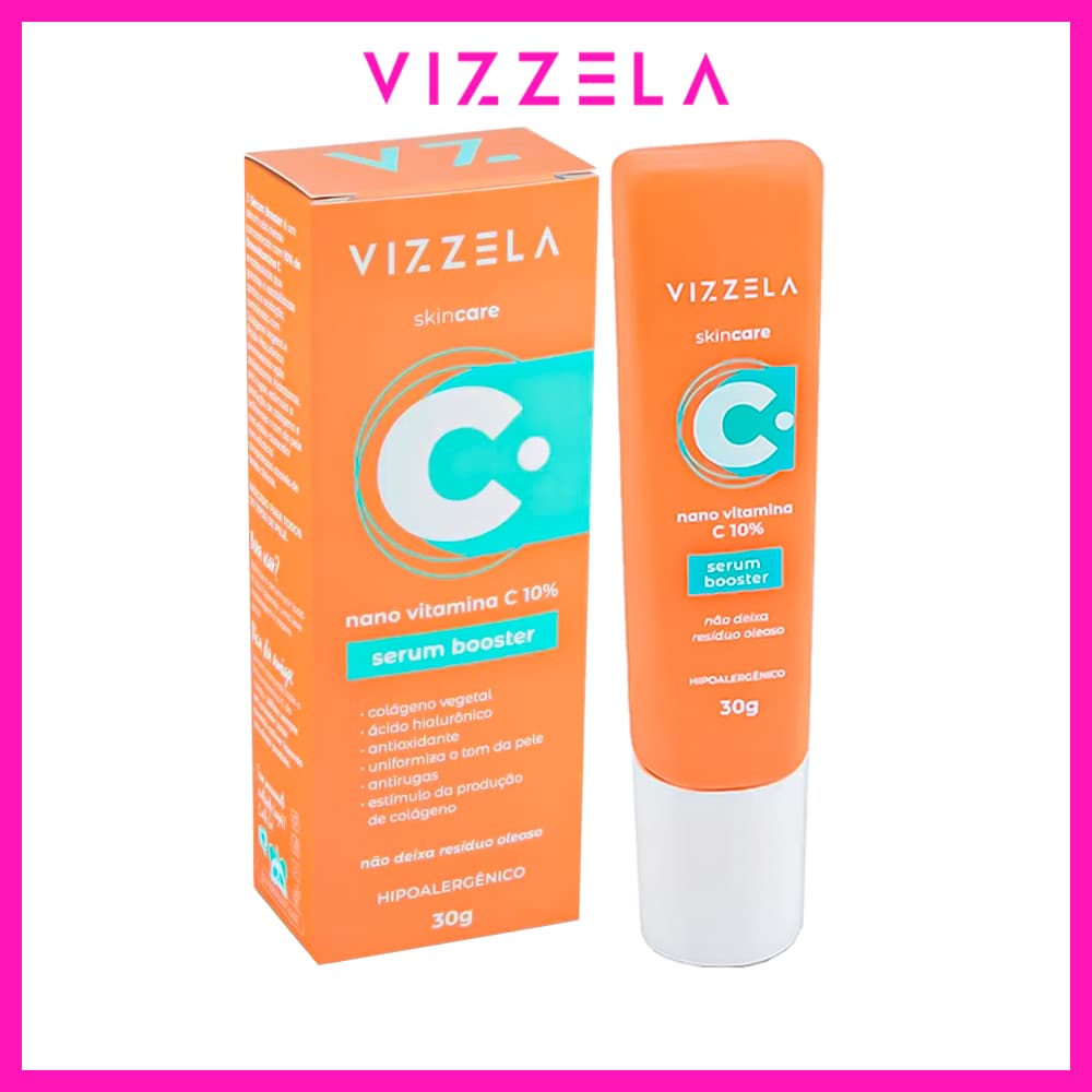 Vizzela Sérum Booster Vitamina C 30g (Não Deixa Resíduo Oleoseo)