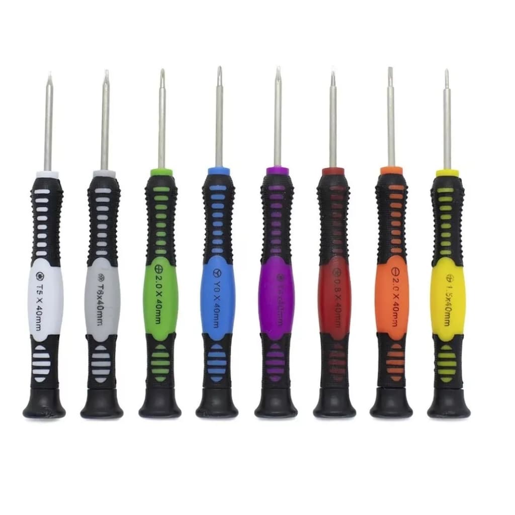 Kit Jogo Chaves Imantada Ferramenta para Manutenção Abrir Celular Tablet Iphone Android 16 peças - Com cola T7000 e Elásticos