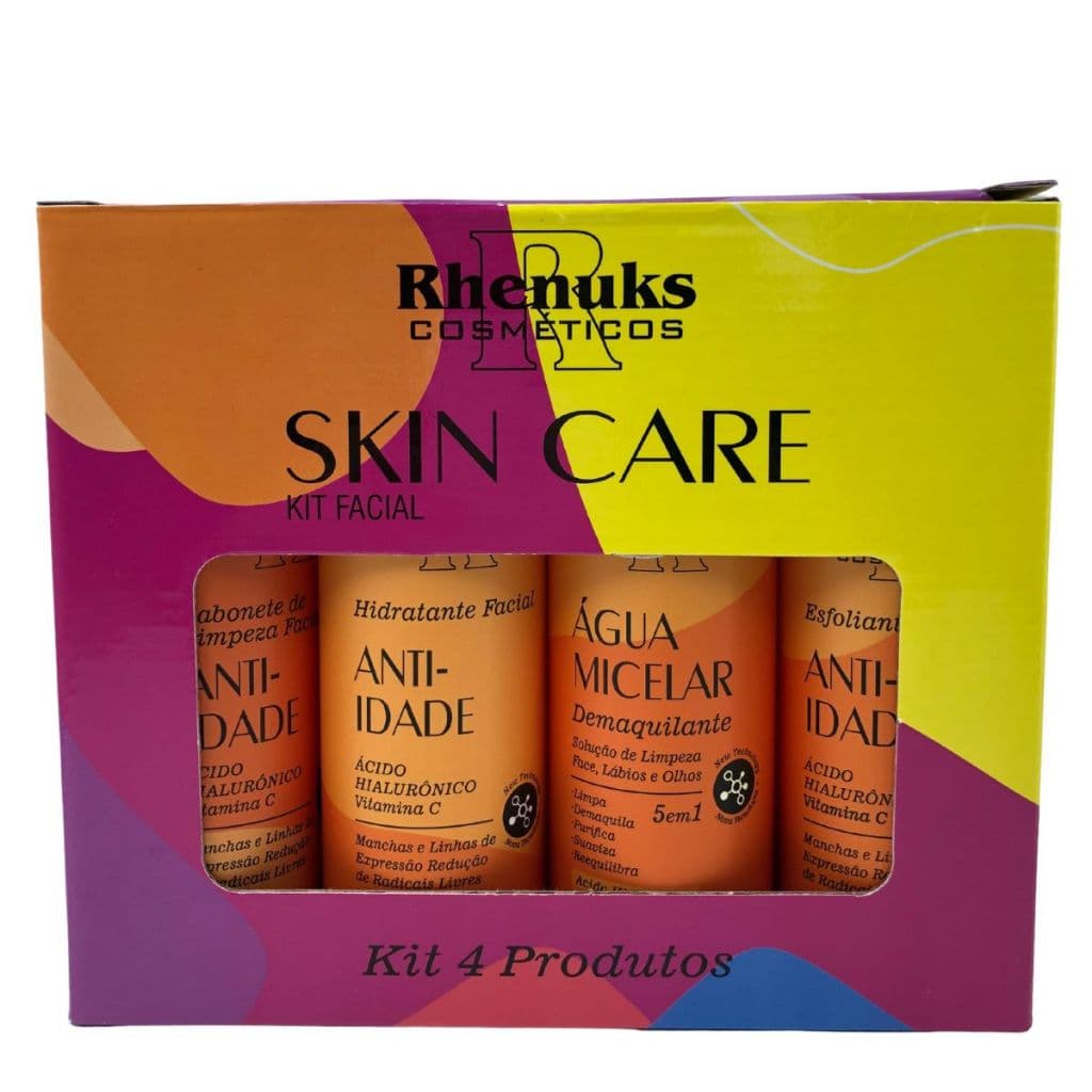 Kit Tratamento Facial Skin Care Anti Idade Rhenuks 200 ml
