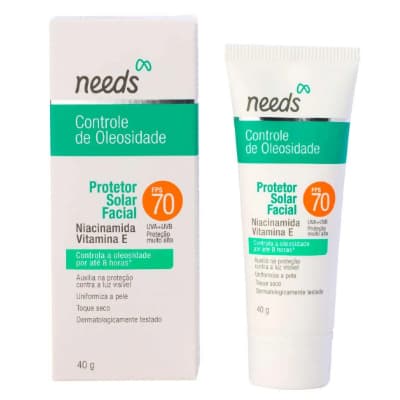 Protetor Solar Facial Needs Controle de Oleosidade Sem Cor FPS 70 40g