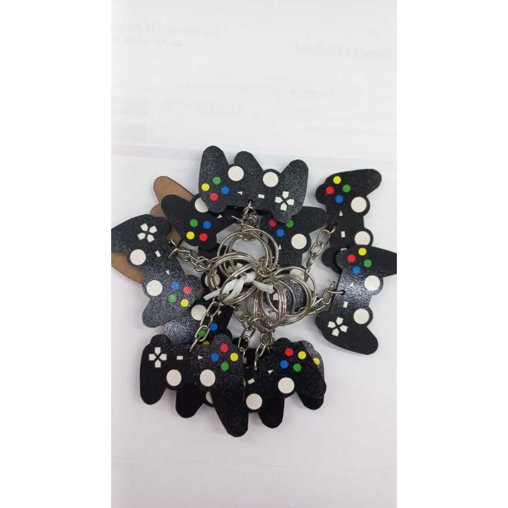 kit chaveiro de mdf controle de video game com 12 und