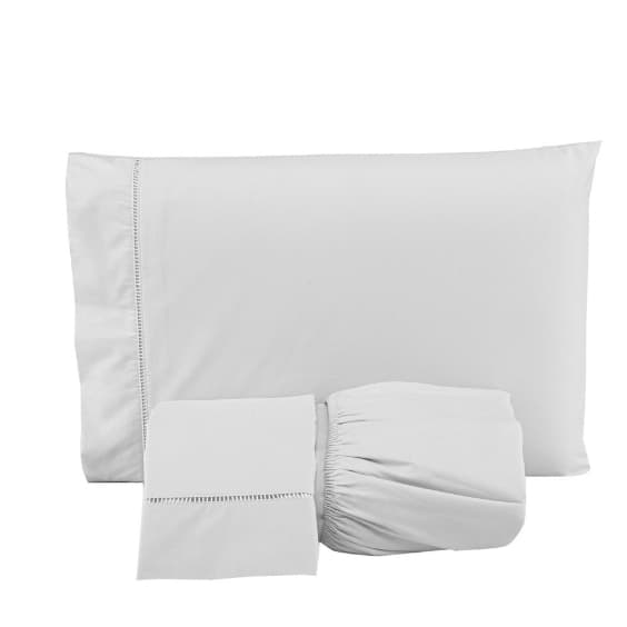 Jogo de Lençol 3 Peças 400 Fios Cama Box Casal Queen Micropercal Detalhe Ponto Palito 6 Cores Disponíveis