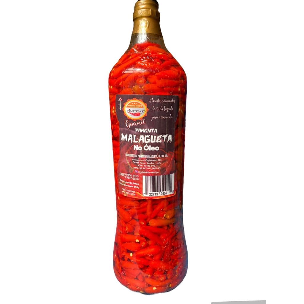 Pimenta malagueta no óleo 900ml