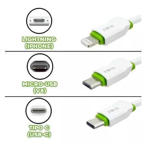 Cabo Usb Carregador Rápido 1 metro Compatível com IOS/V8/TipoC USB Cabo Carregador