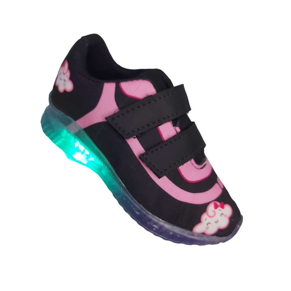 Tênis Infantil Menina LED Luzinha Bebê confortavel