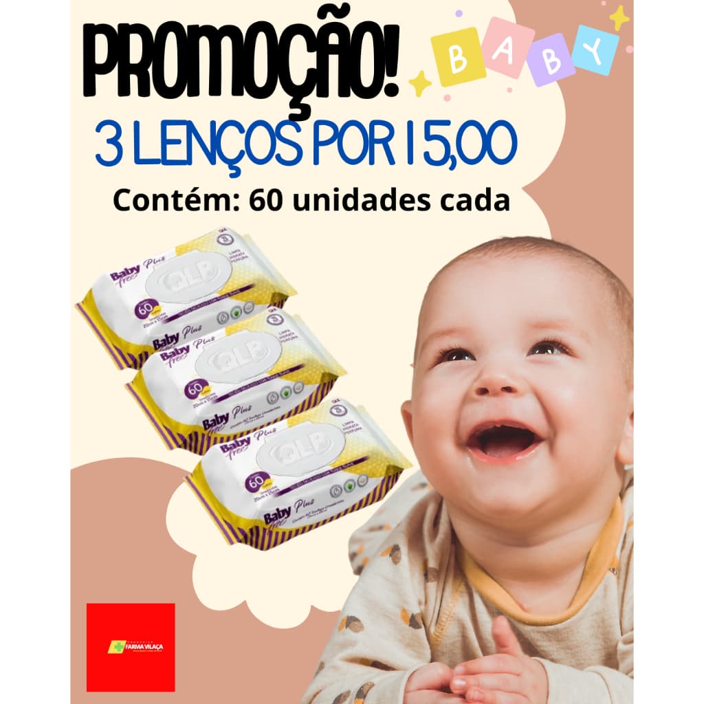 Promoção 3 Lenços Umedecidos C/60 Lencos