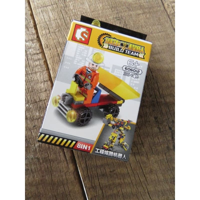 Bloco de Montar tema Construção compatível com LEGO