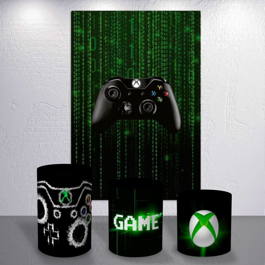 Painel Festa Aniversário Controle Videogame Veste Fácil Game Xbo Jogo Online Capas Sublimadas