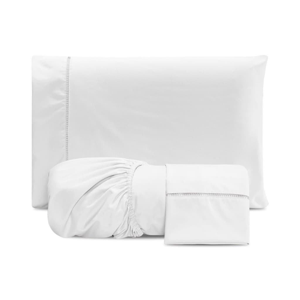 Jogo de Lençol Casal King Size Micro  Percal 300 Fios Com Elástico Cama Extra Macio Ponto Palito