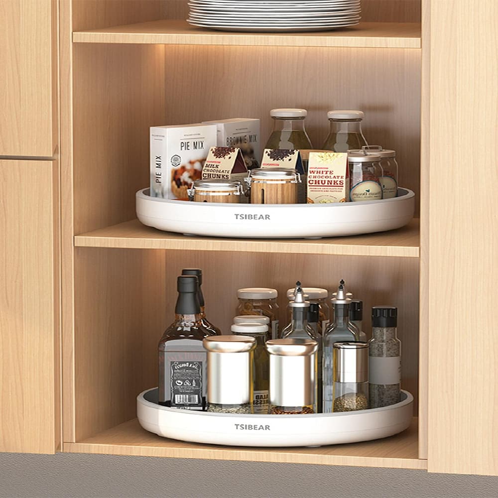 Organizador Giratório 360G Multiuso - Bandeja para Cozinha, Temperos, Frutas, Maquiagem, Banheiro e Quarto
