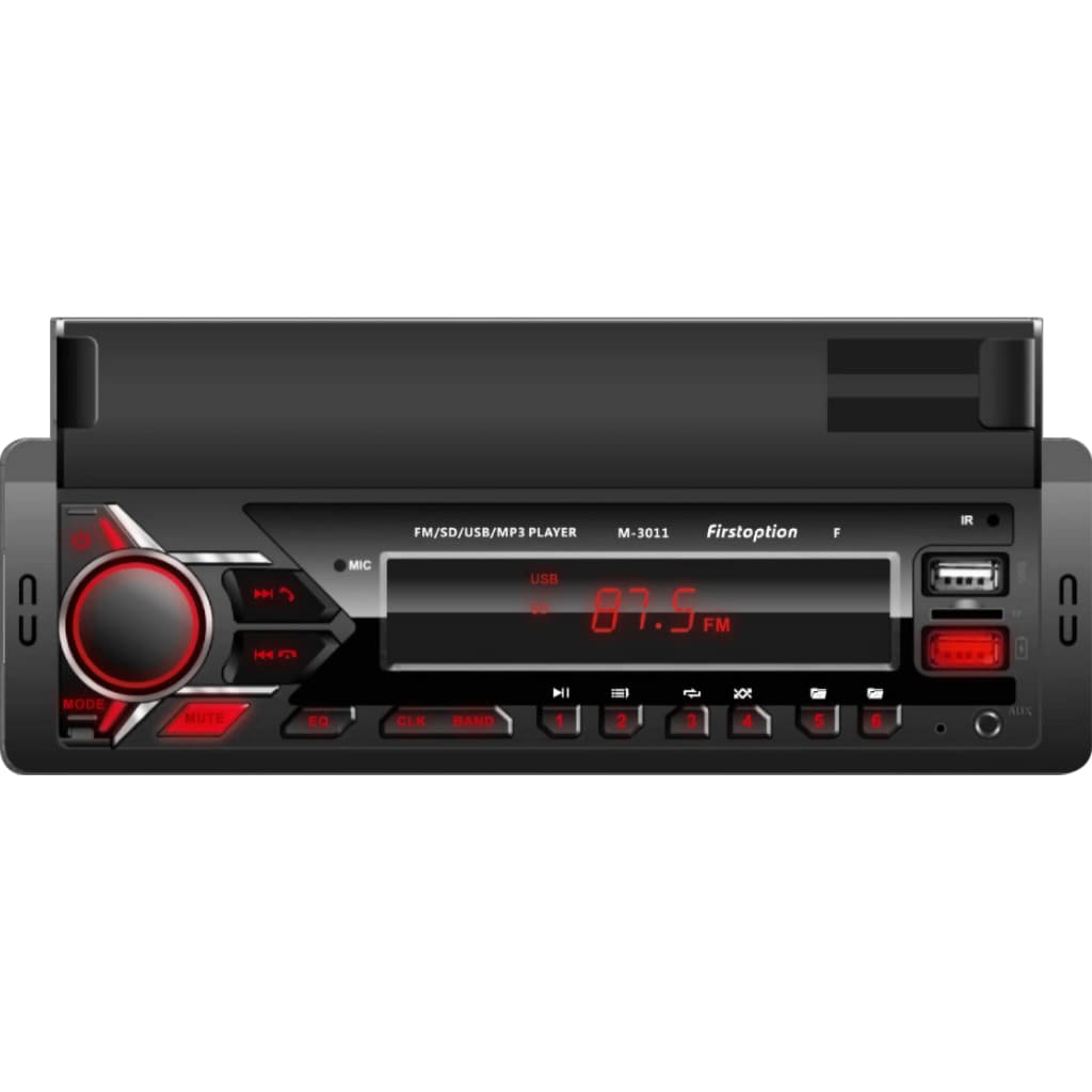 Som Automotivo Para Carro com Suporte de Celular, USB, Bluetooth e Leitor de Cartão SD 3011F