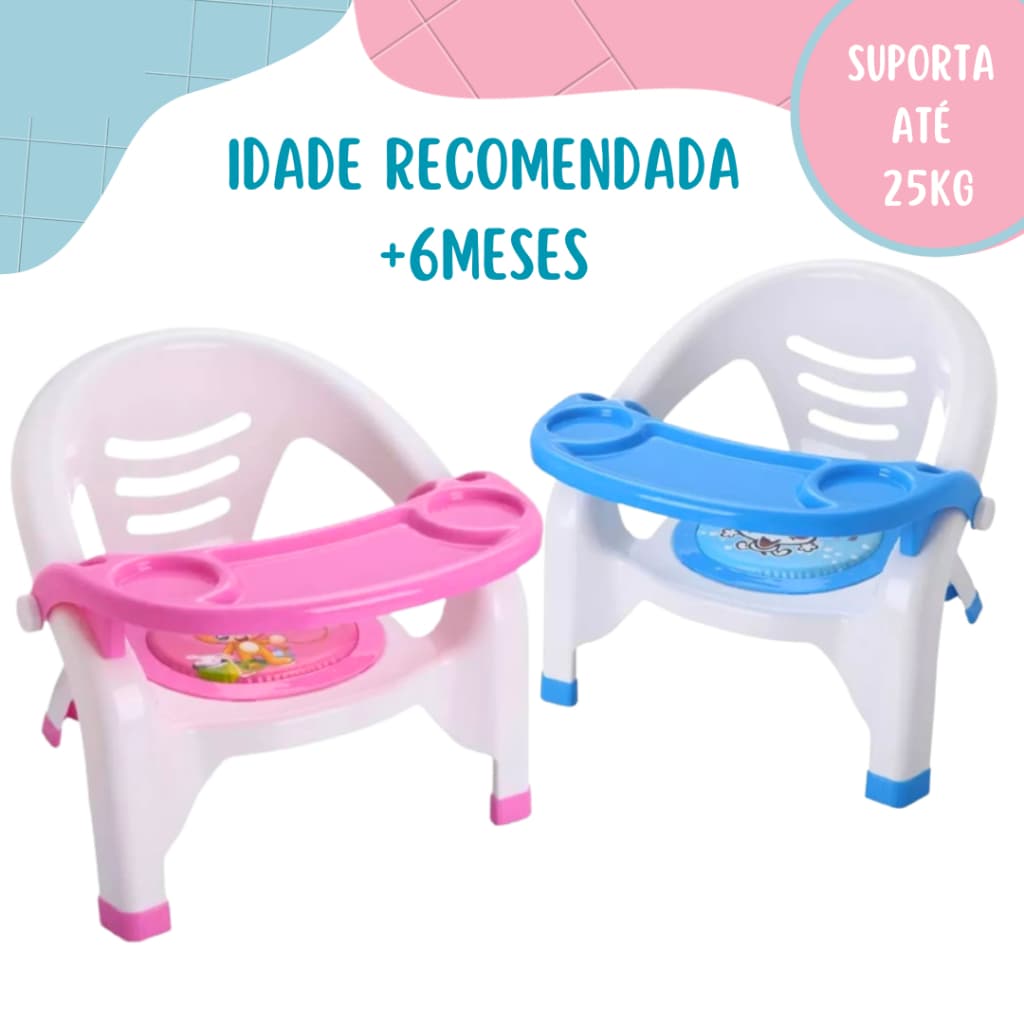 Cadeira de Alimentação Cadeirinha De Bebê Infantil Compacta Até 25Kg