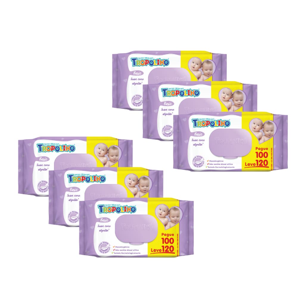Toalha Umedecida Tropolino 720fls (6undX120fls)
