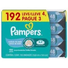 Pampers Lenços Umedecidos 192 Leve 4 Pague 3