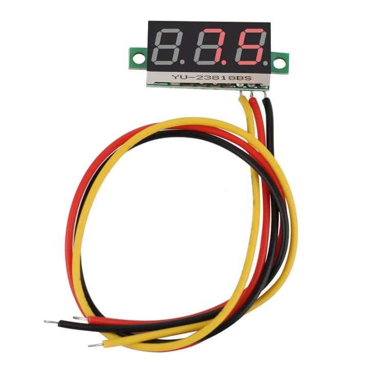 Mini Voltímetro Digital VDC 0,28" 0.28 3 Fios Led Vermelho 0v - 100v