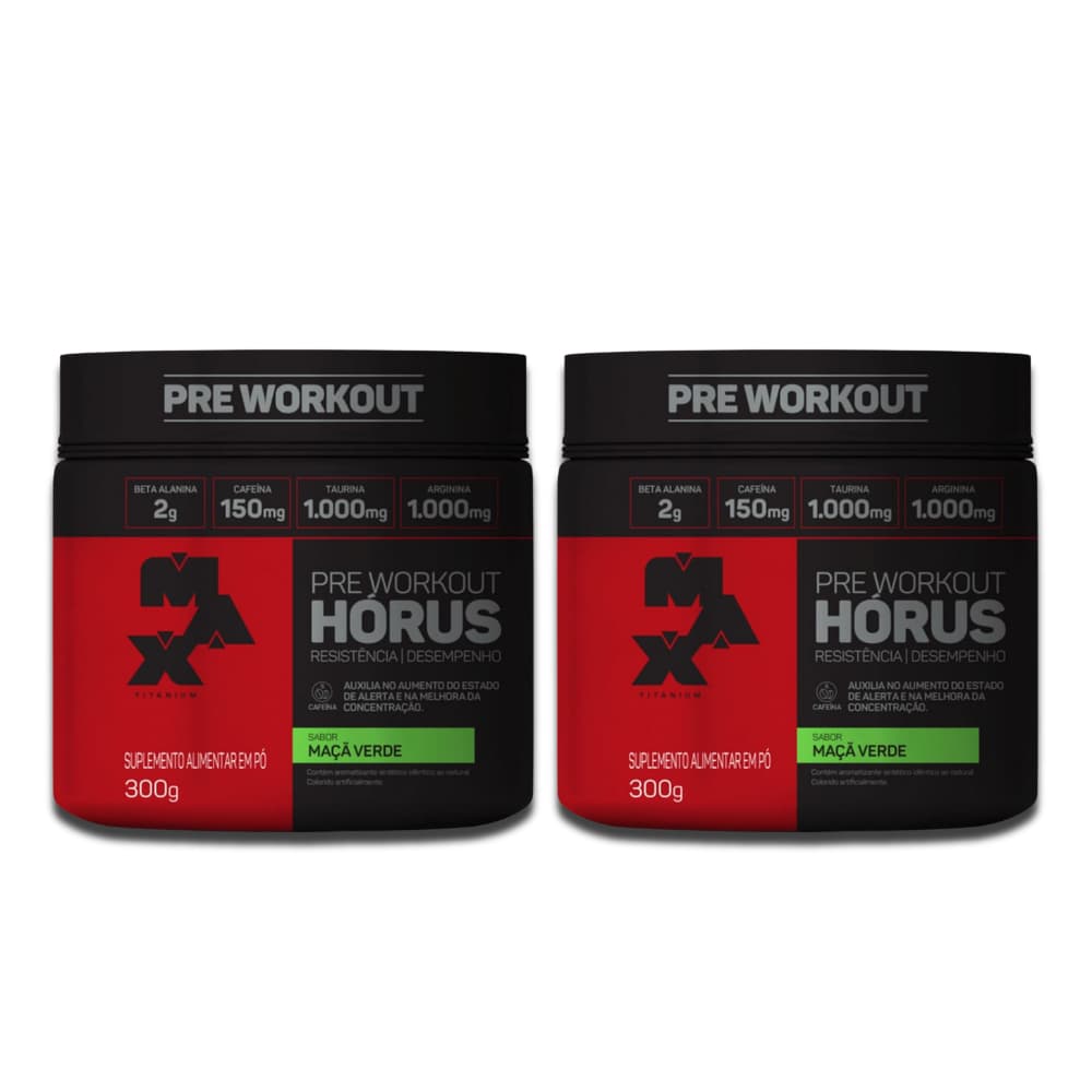 Kit com 2 Pré treino Hórus 300g - Max Titanium