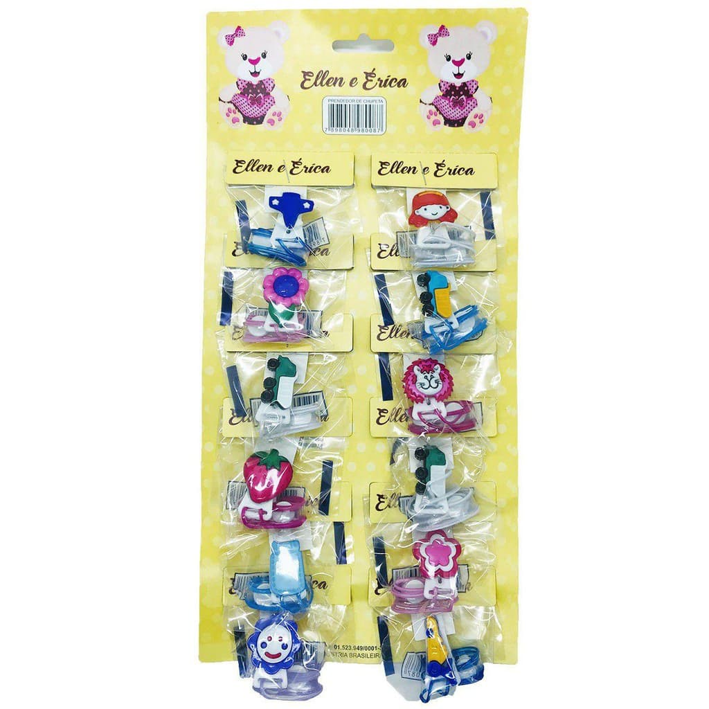 Prendedor Chupetas  Fita Silicone C/12 Unidades