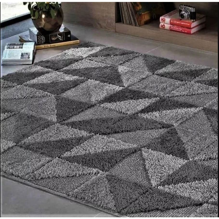 Tapete Jazz 1,50 X 2,00 Sala Quarto Pelo Toque Macio Alto E Baixo Relevo 100% Antiderrapante Hotel Oasis