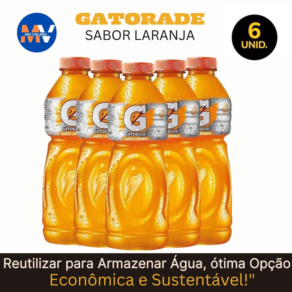 Gatorade Sabor Laranja 500ml - Fardo 6un Energize-se Com Promoção