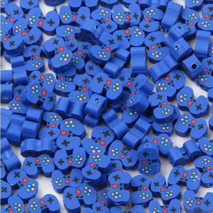 Até 100 peças Controle Vídeo Game Pvc Entremeio Miçanga Infantil Emborrachado 10MM