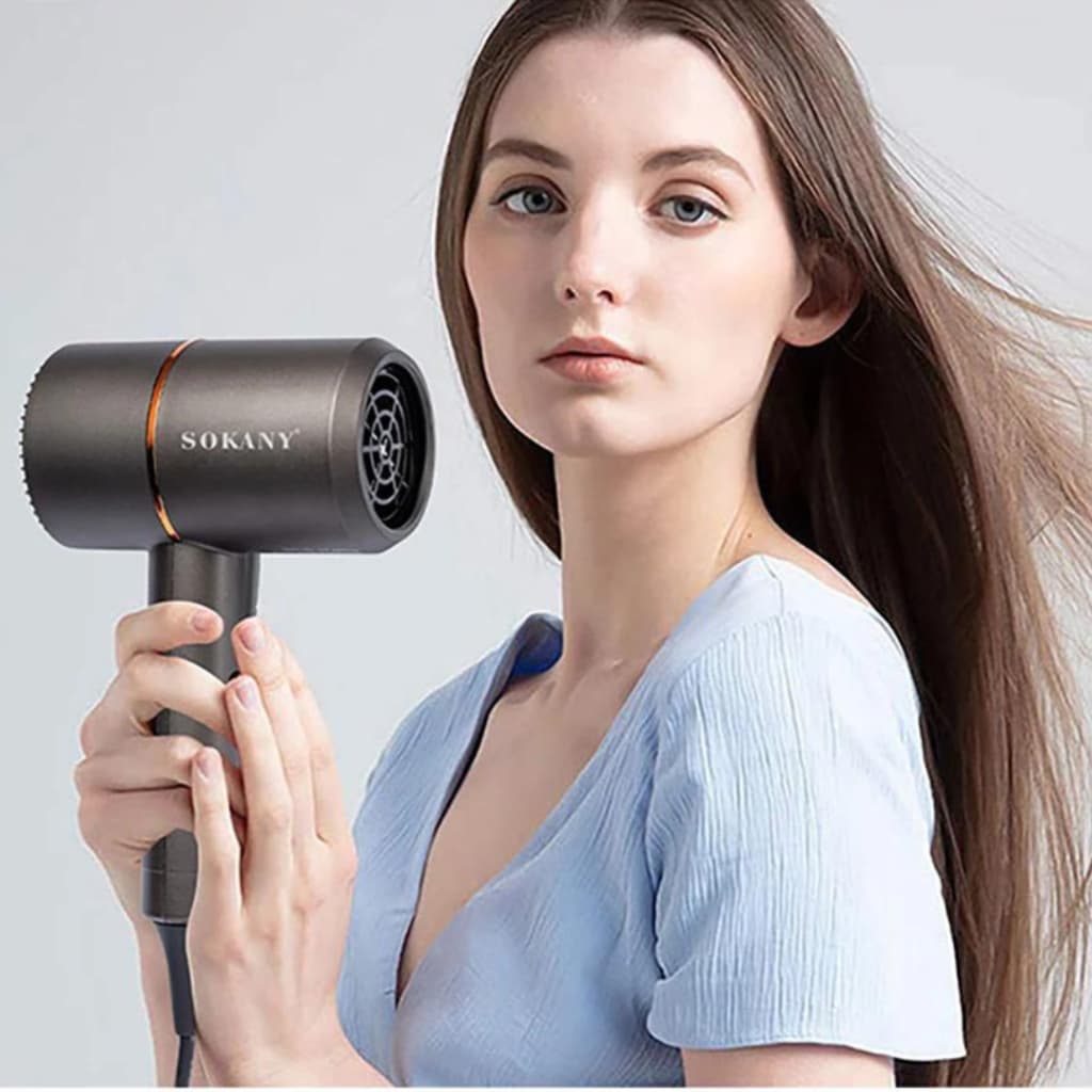Secador De Cabelo Com Fio 1200w Profissional Iônico Motor Silencioso E Secagem Rápida Para De Viagem 110v