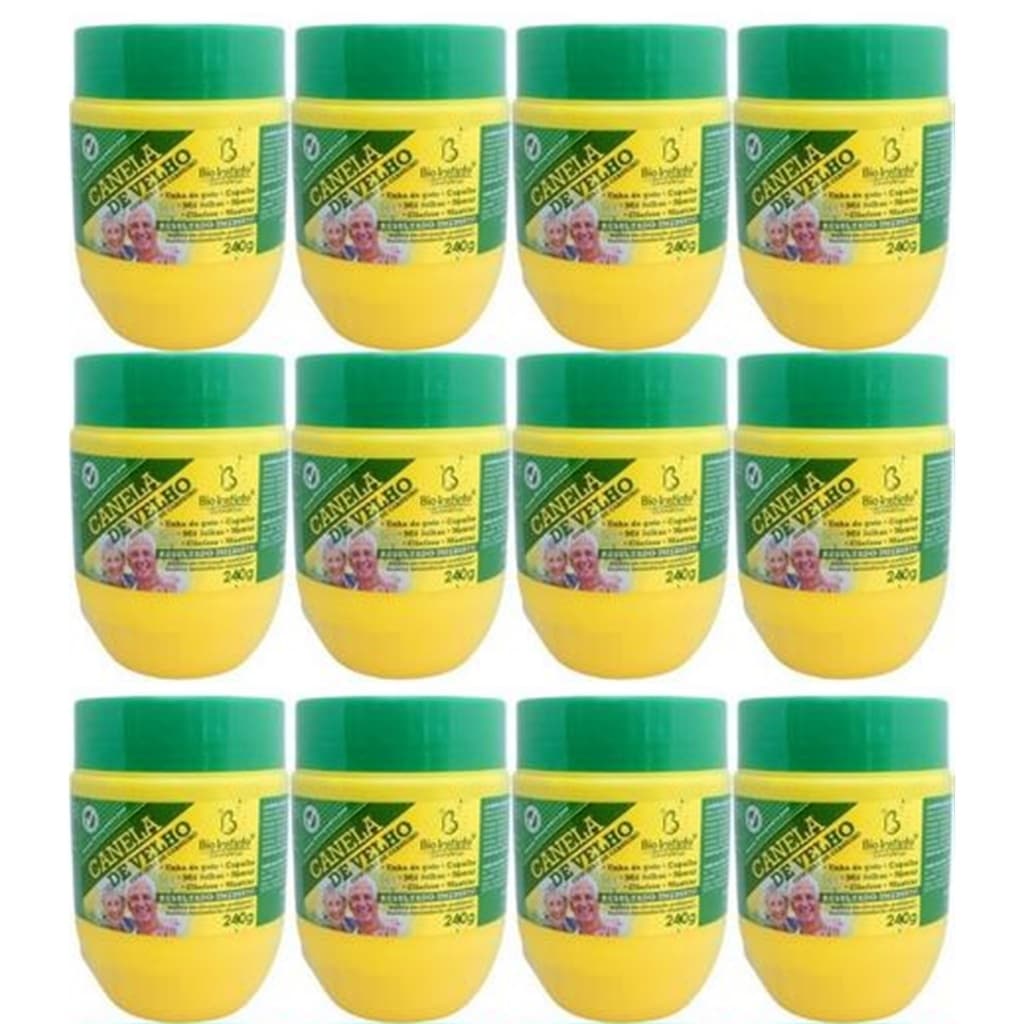 Kit 12 Unidades: Pomada Massageadora Canela de Velho 240g Bio Instinto