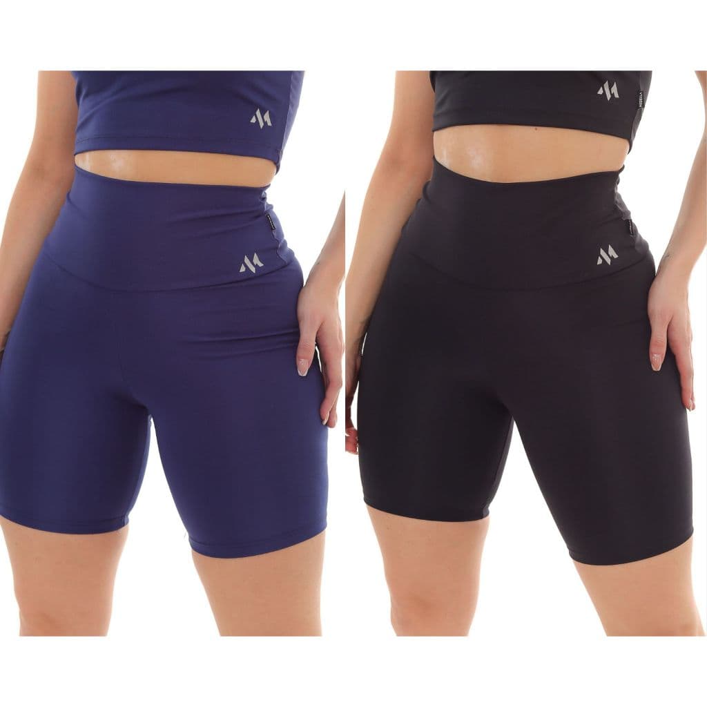 Kit 2 Bermuda Blackout Zero Transparência Moda Fitness