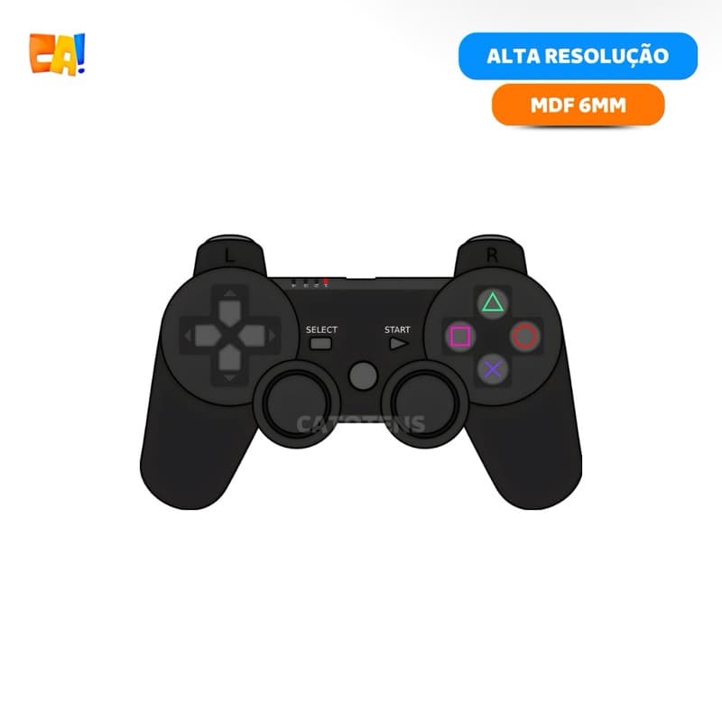 Display de chão MDF 6mm Controle Videogame 70cm a 95cm LARGURA Tema Game
