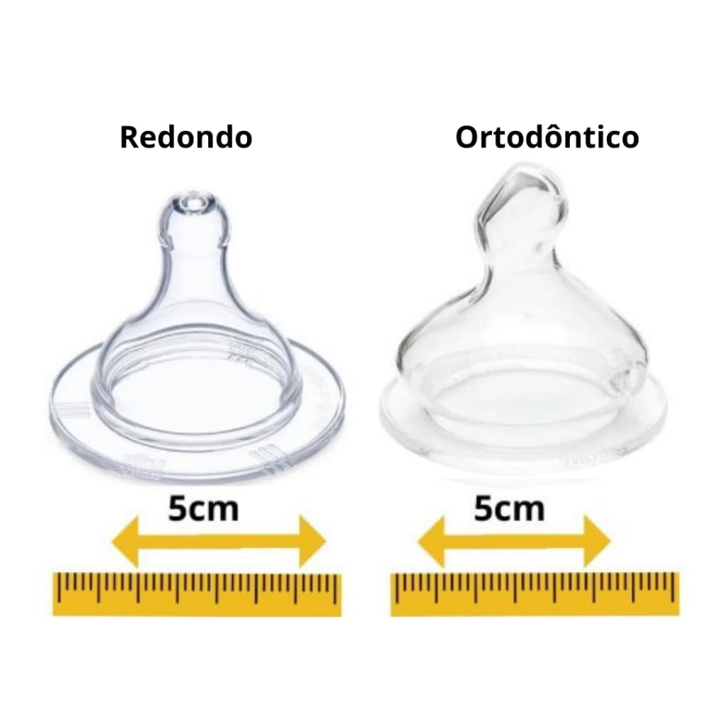Bico De Mamadeira Largo Big Super Redondo ou Ortodôntico