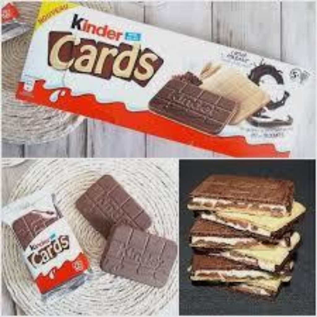 Chocolate Kinder Cards Biscoito 128 G Importado