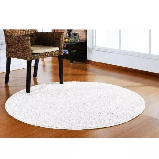 Tapete Redondo Para Sala Quarto Antiderrapante Shaggy Classic 1,50M Redondo Classic Oasis