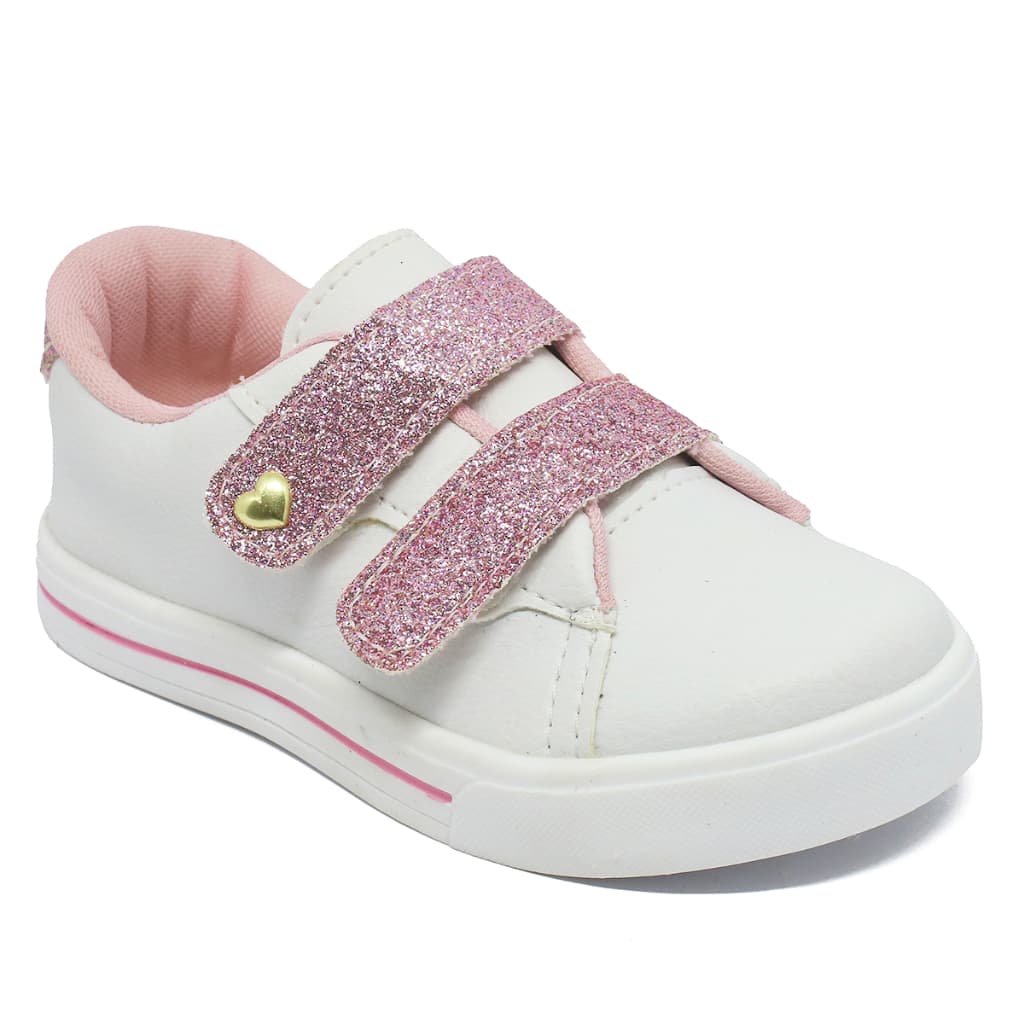 tênis infantil menina de glitter voltas aulas calçado leve e confortável