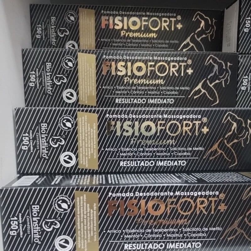 Pomada massageadora fisio Fort Premium 150 gr kit com 4 pcs