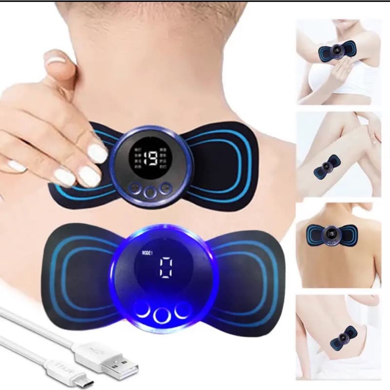 Mini Massageador Elétrico Portátil Recarregável Para Alívio De Dor Muscular Ombro Cervical Corpo