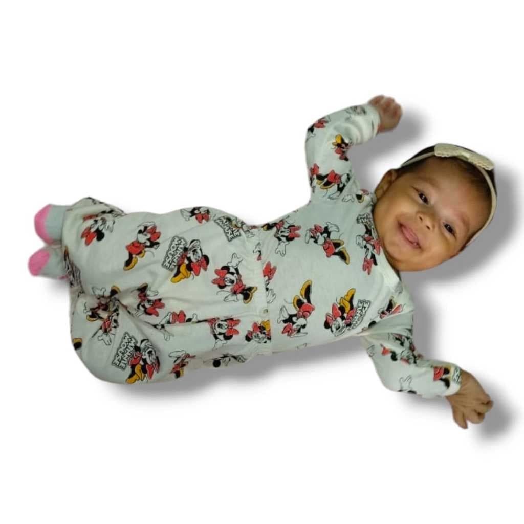 Kit 2 Peças - Body Manga + Culote Roupa de Bebê Enxoval Malha Algodão Pijama PREMATURO AO G BEBÊ REBORN