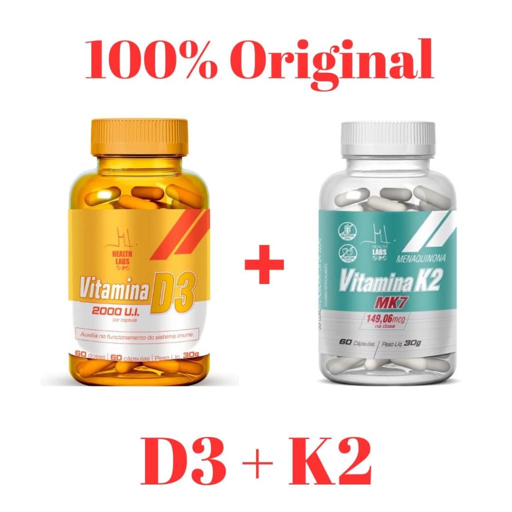 Vitamina D3 + Vitamina K2 em Cápsulas