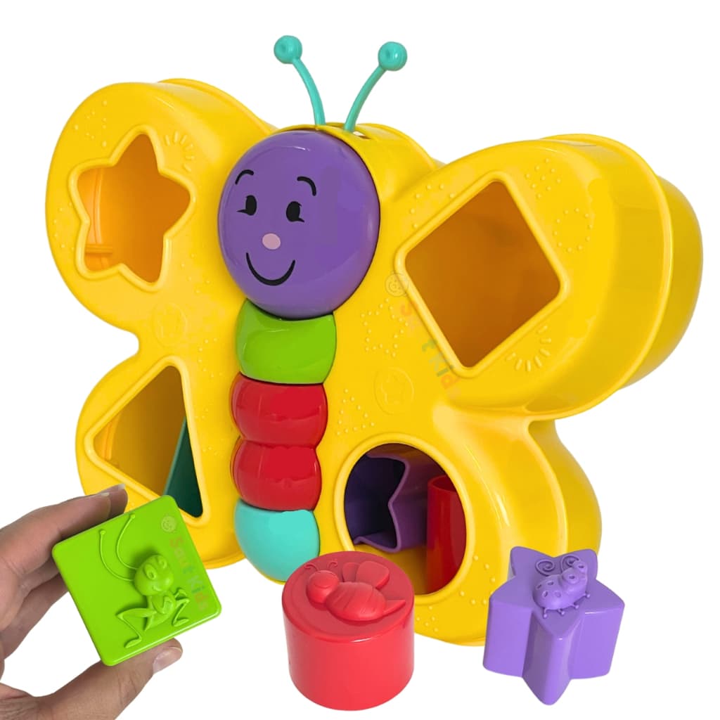 Brinquedo Com Blocos De Encaixar Borboleta Espoleta Brinquedo Infantil Educativo Didático Para Desenvolver Bebês