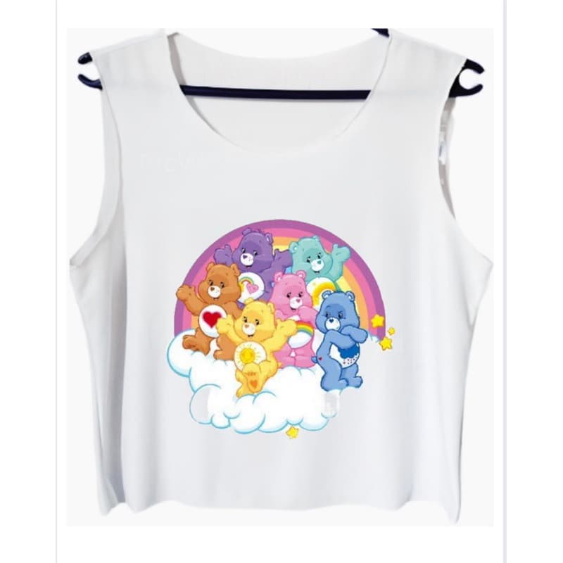 Regatinha feminina Ursinhos Carinhosos Fitness camiseta feminina malha fria roupa de academia tendência tumblr