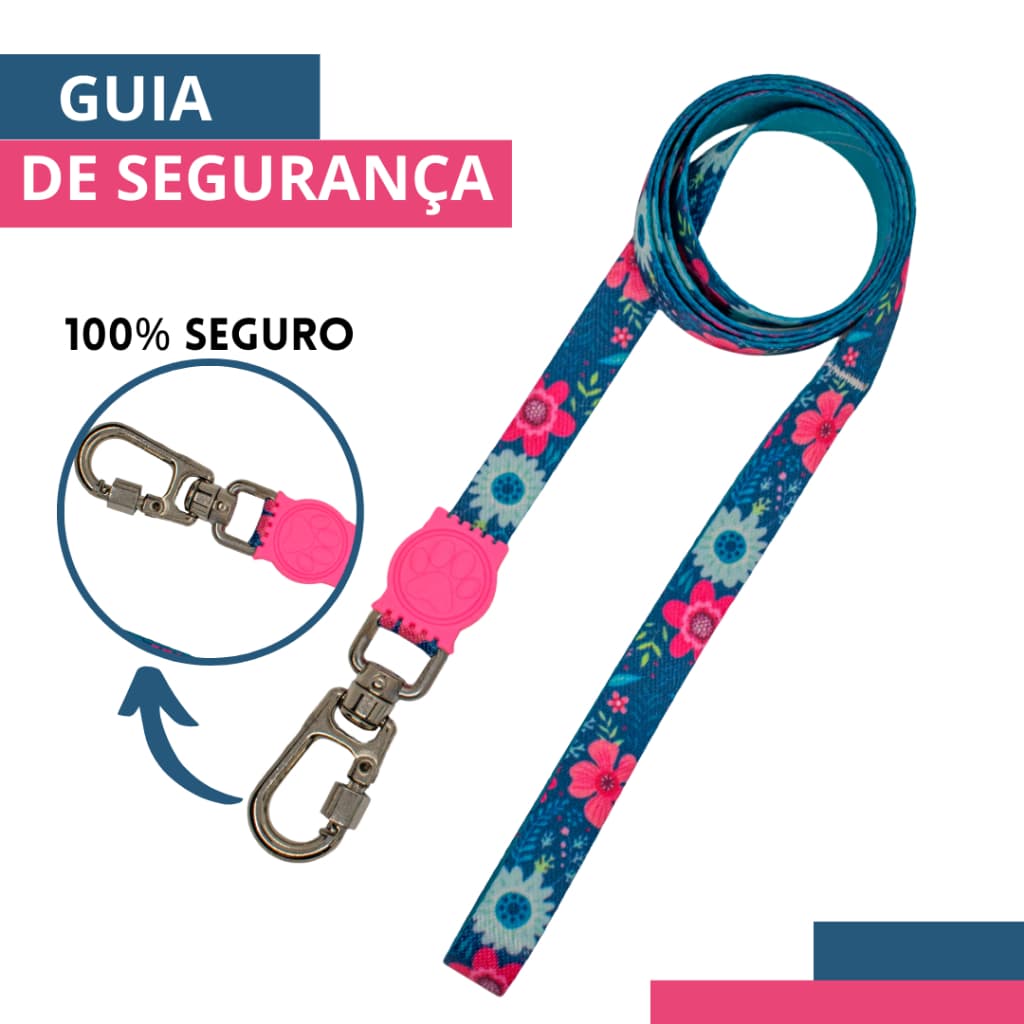 Guia para passeio de coleira anti puxão cachorros e gatos