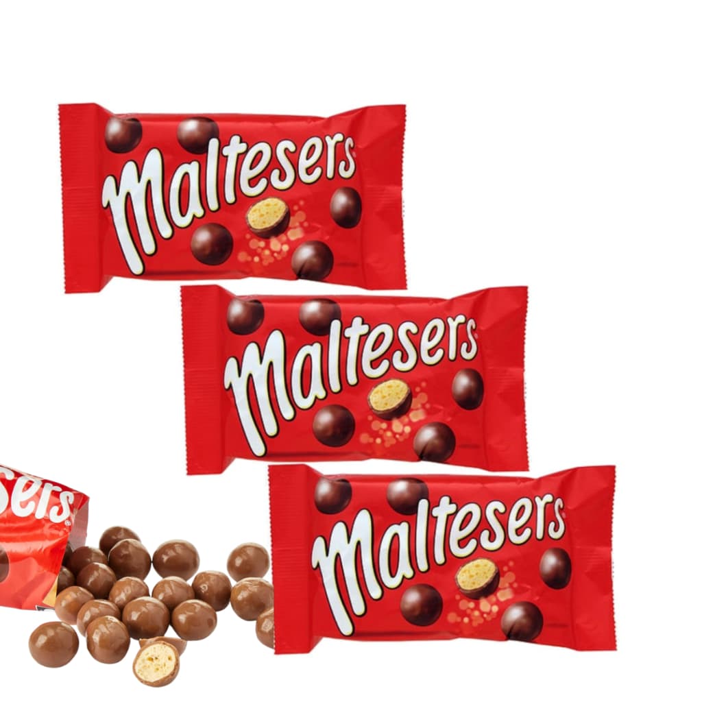3 Chocolate Maltesers Importado 37grm Caramelo Maltado