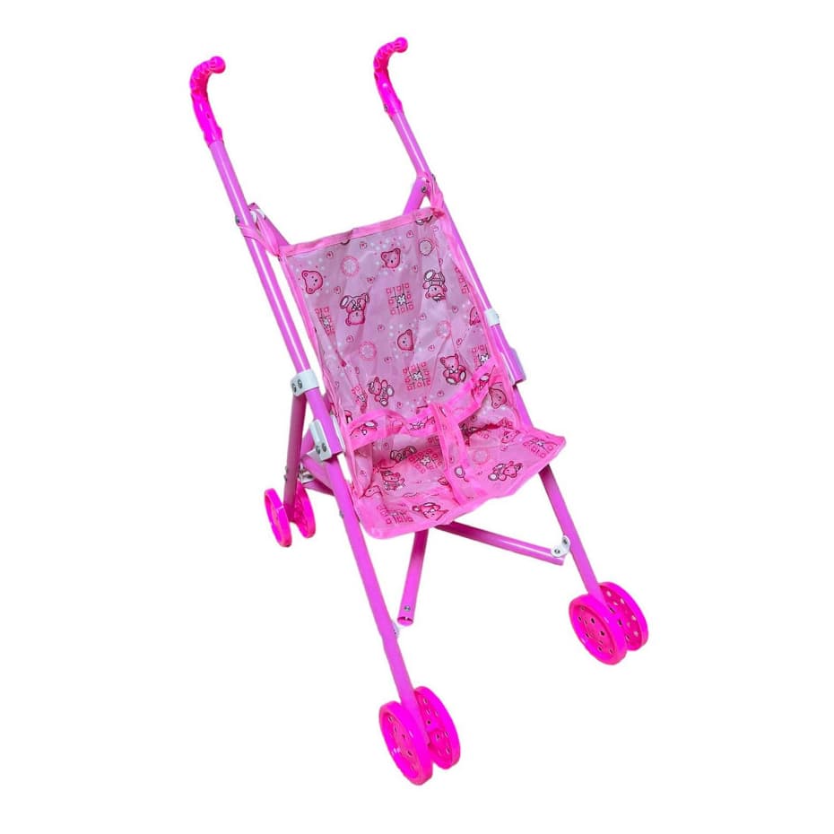 Carrinho De Boneca Em Plastico Dobrável Menina Brinquedo