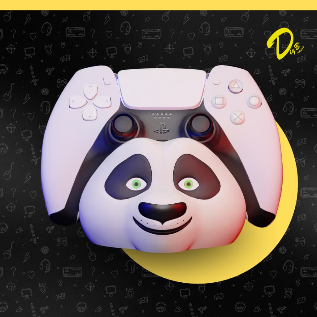 Suporte de Controle Videogame Kung Fu Panda Playstation Xbox Decoração Organizador Presente
