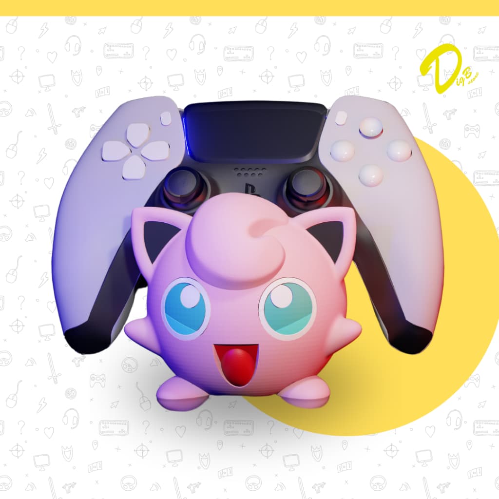 Suporte de Controle Videogame JiggIyPuff Pokemon Playstation Xbox Decoração Organizador Presente
