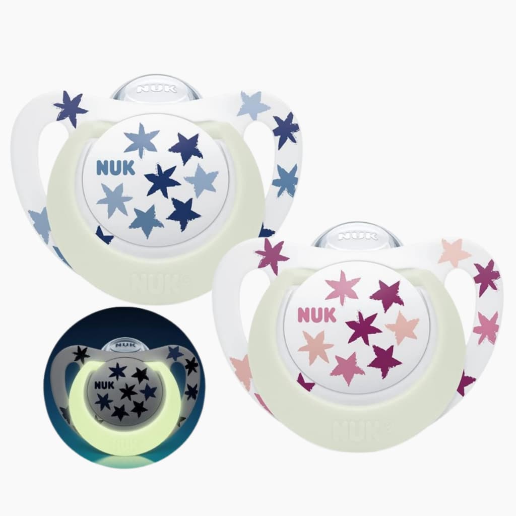 Chupeta Star Glow Brilha no Escuro Ortodôntica Bico Silicone Oral Fit 2.0 Estojo Esterilizável +6m