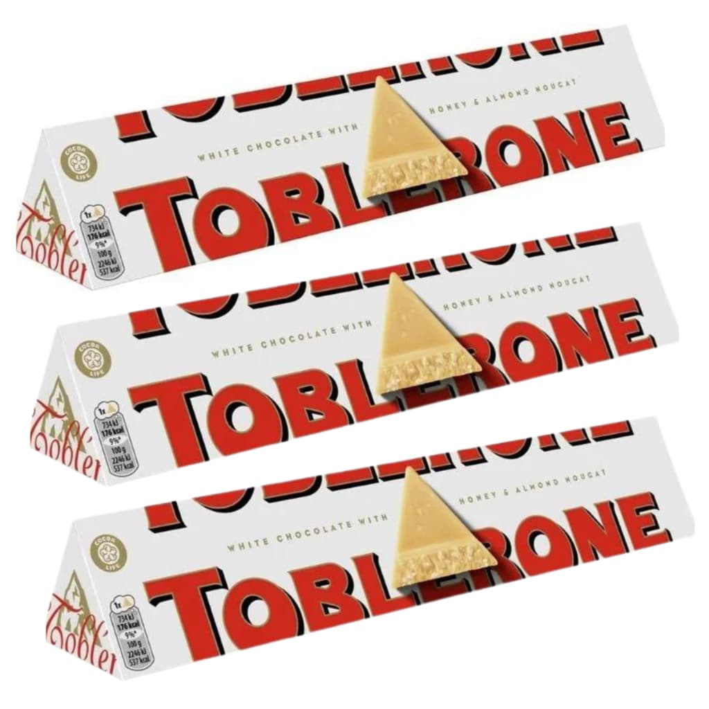 3 Chocolate Suíço Toblerone White Branco Importado Suíça
